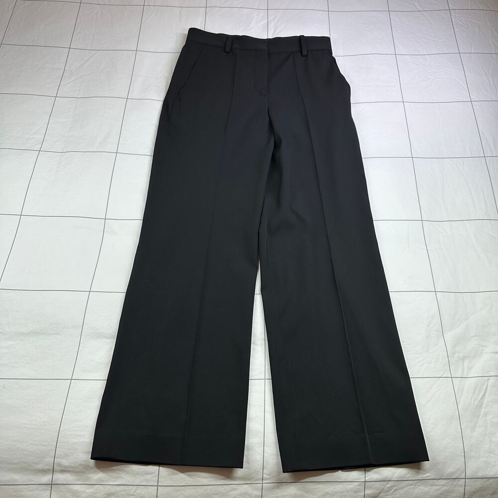 Mansur Gavriel Pants Womens EU 38 Black Wool Trouser Straight Leg Classic Career